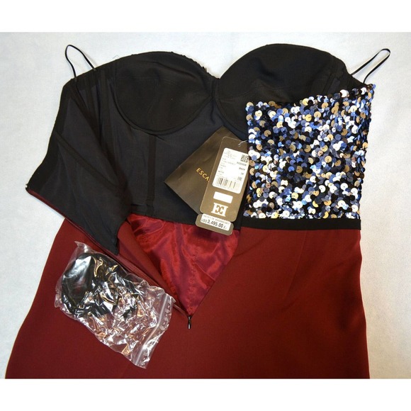 B00 NEW ESCADA Marsala Color Sequin Embellished Top Tinosa Jumpsuit Sz 38 $3495 - Picture 5 of 9